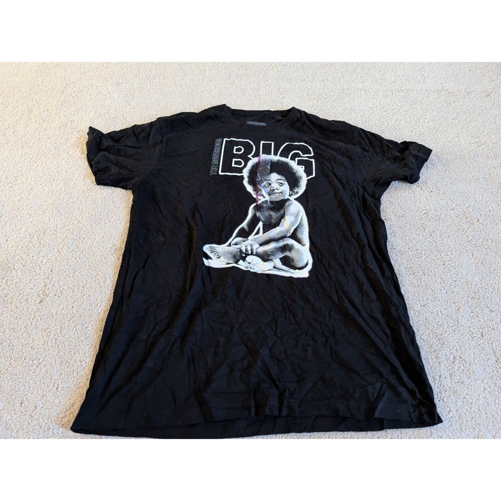 Notorious BIG Rap Hip Hop Graphic T-Shirt Women XL Black NWT